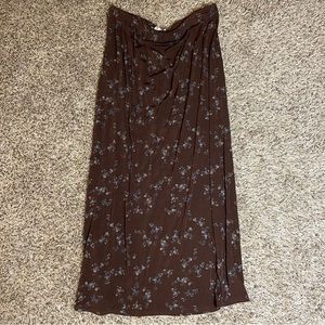 Vintage Slinky Floral Skirt